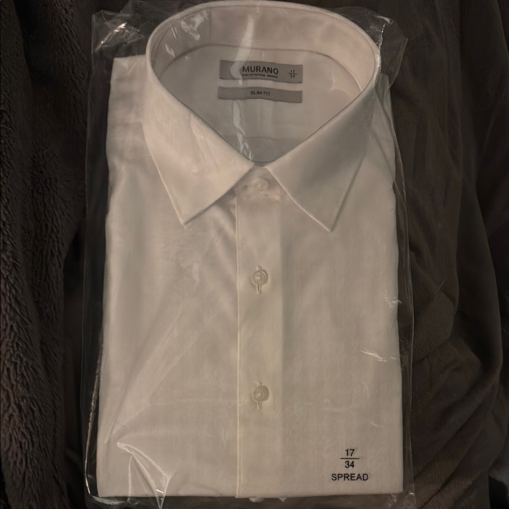 Murano White Dress Shirt / Slim Fit / 100% Combed Cotton